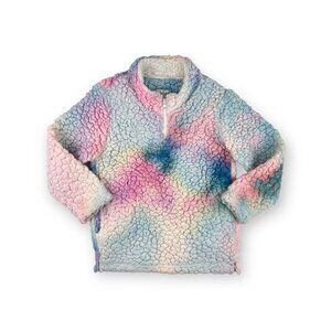 Coffee Shop Rainbow Sherpa Pullover